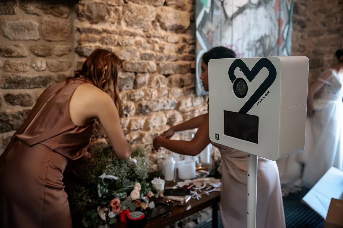 Détail d'une borne photo professionnelle